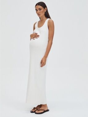 Legoe Heritage Maternity Sleeveless V-Neck Modal Maxi Dress